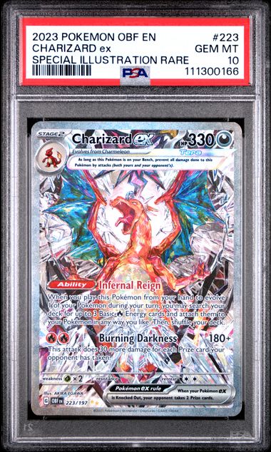 Charizard ex — 2023 OBF · Special Illustration Rare · PSA 10