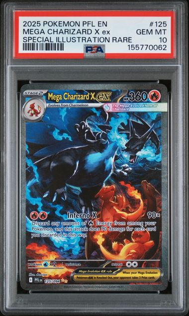 Mega Charizard X ex — 2025 PFL · Special Illustration Rare · PSA 10